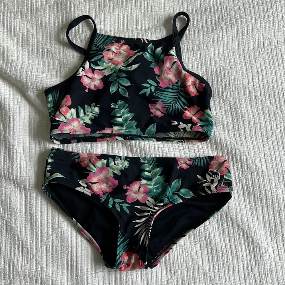 abercrombie kids floral bikini